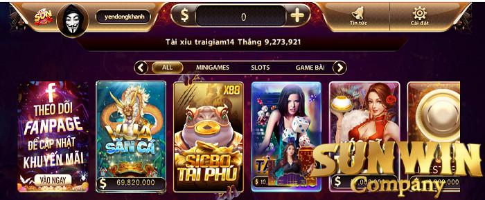 Sunvn Net là cổng game quen thuộc tại Việt Nam